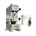 අධිවේගී 63T පන්ච් ප්‍රෙස් C රාමුව Single Crank Eccentric Mechanical 630kn Power Press Machine